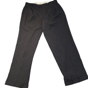 YSL Yves Saint Laurent Wool Dress Pants Mens 38x30 Pleated Cuffed Trousers